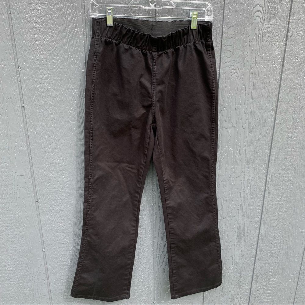 Soft Surroundings Pull On Canvas Style Pants Bootcut Leggings Black S